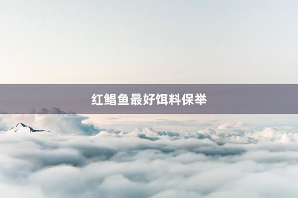 红鲳鱼最好饵料保举